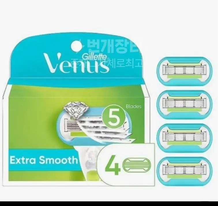 정품 Gillette Venus Extra Smooth 리필 면도날